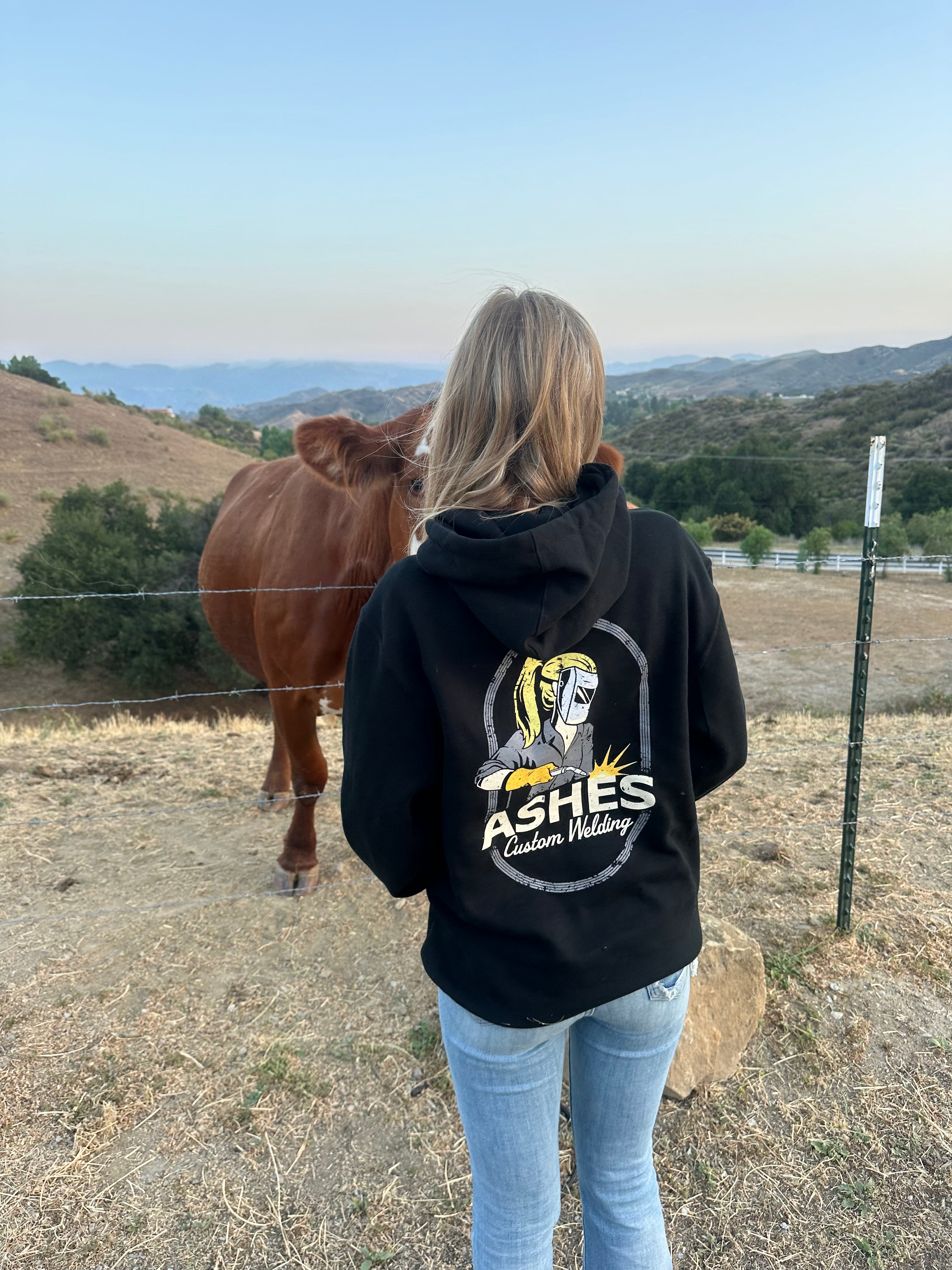 "Ashes Custom Welding" Black Hoodie