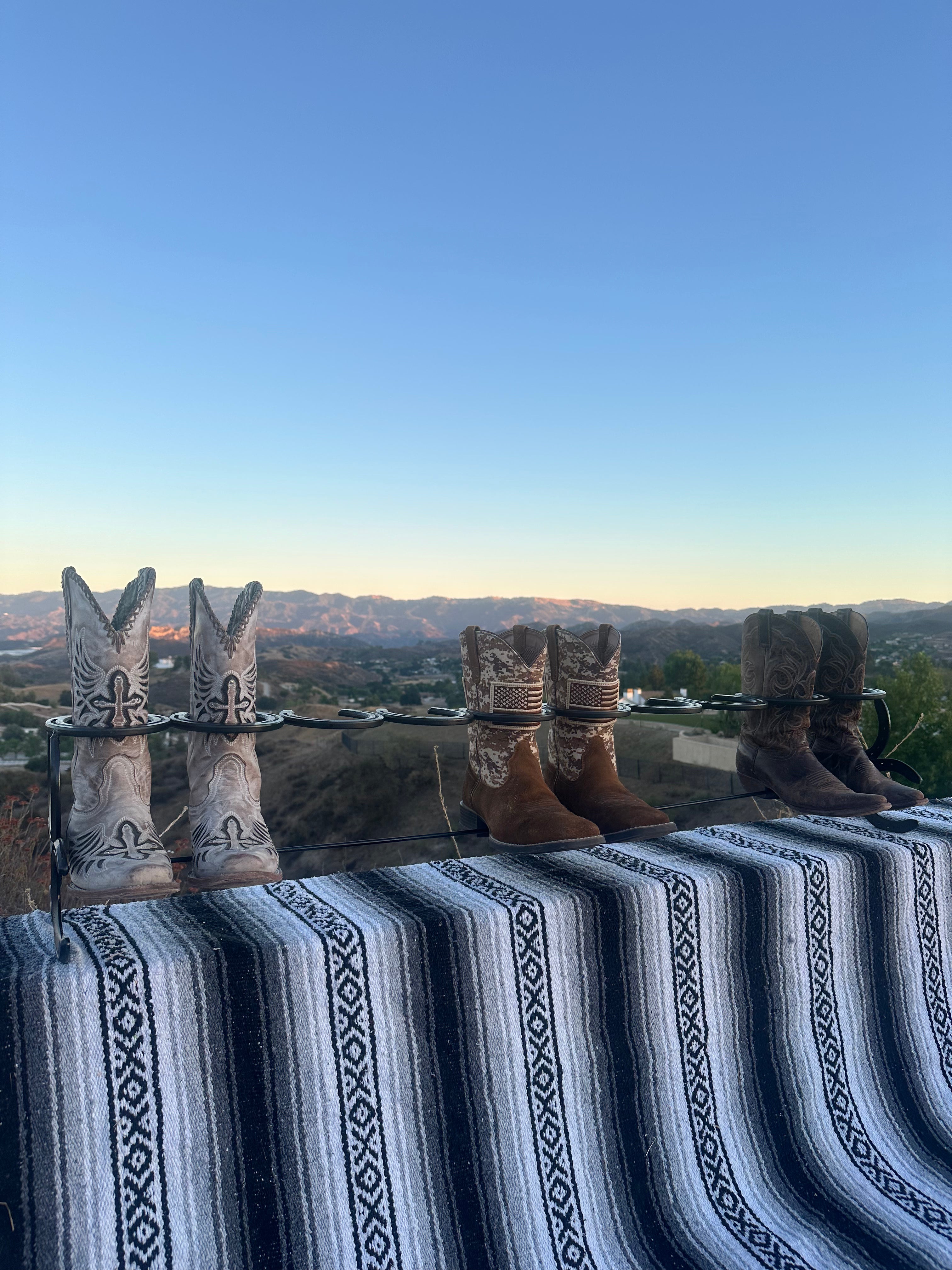5 Pair Horseshoe Boot Rack