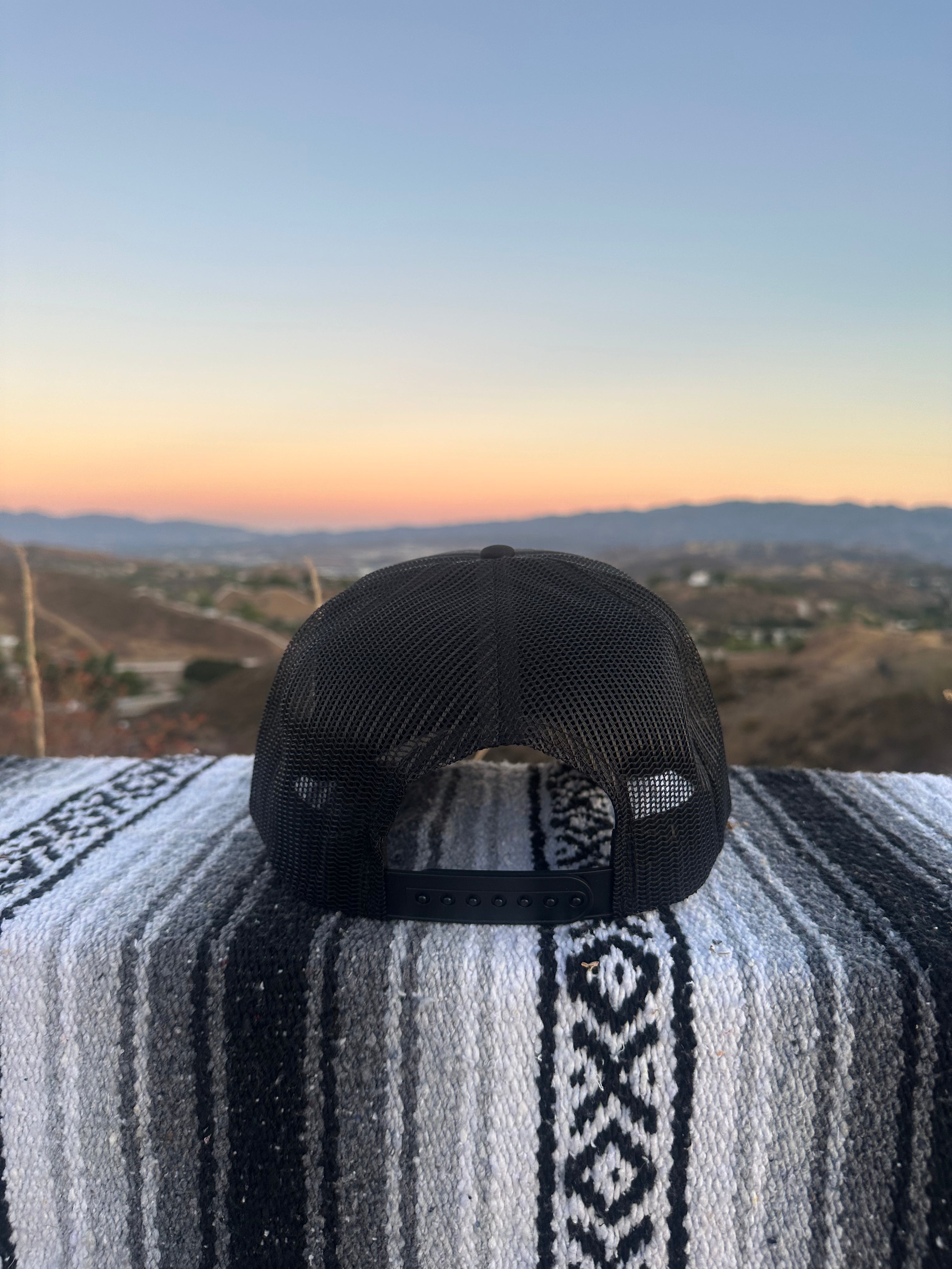 "Save Water Drink Wine" Trucker Hat Black